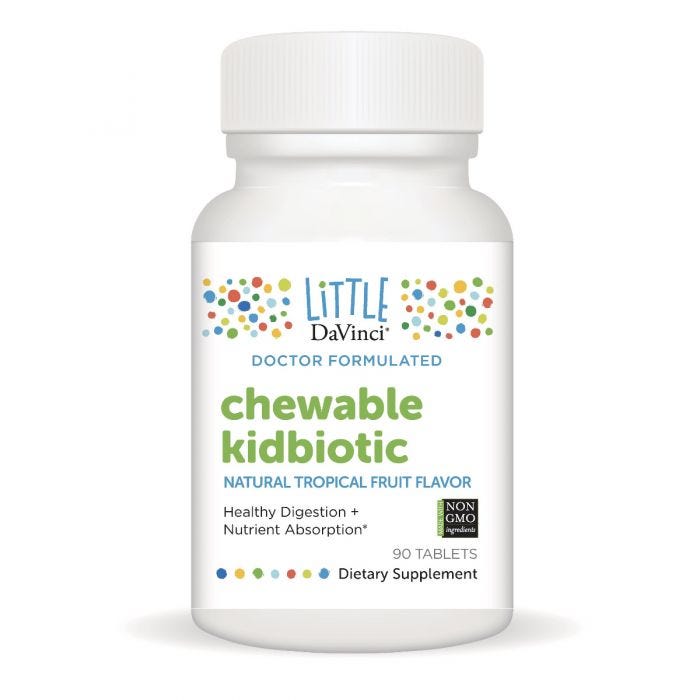 Little DaVinci KidBiotic Chewable Probiotics for Kids - Immune & Digestive Support - Berry Flavor Gummies - Perfect for School Lunchboxes & Travel Snacks
