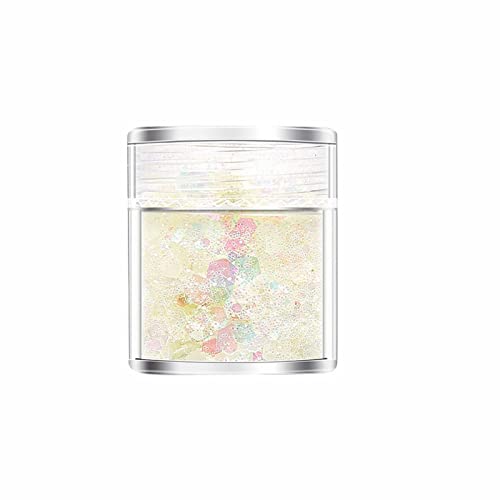 Hexagon Glow in the Dark Nail Powder - Fluorescent Nail Glitter Pigment for Gel & Acrylic Nails - Shiny Nail Art Decoration for Toe & Fingernails - Perfect for Night Parties, Raves & UV Events