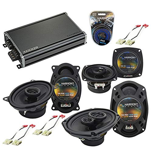 Harmony Audio Replacement Speakers & CXA360.4 Amp Bundle - Compatible with 1983-1991 Cadillac Eldorado | OEM Quality Sound Upgrade for Classic Cars | Perfect for Road Trips & Vintage Car Restoration