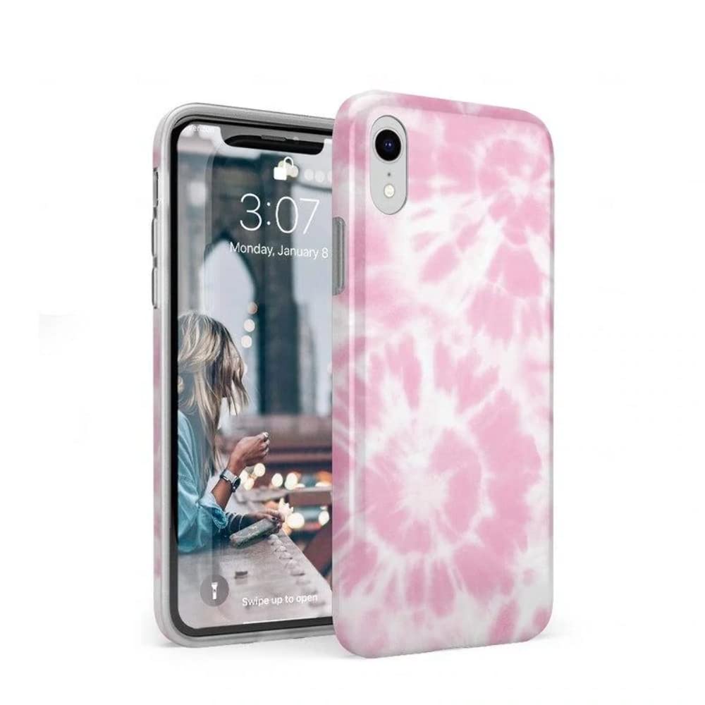 Casely iPhone XR Case - Light Pink Tie Dye Protective Phone Cover | Shockproof & Scratch Resistant | Perfect for Everyday Use, Travel & Outdoor Activities