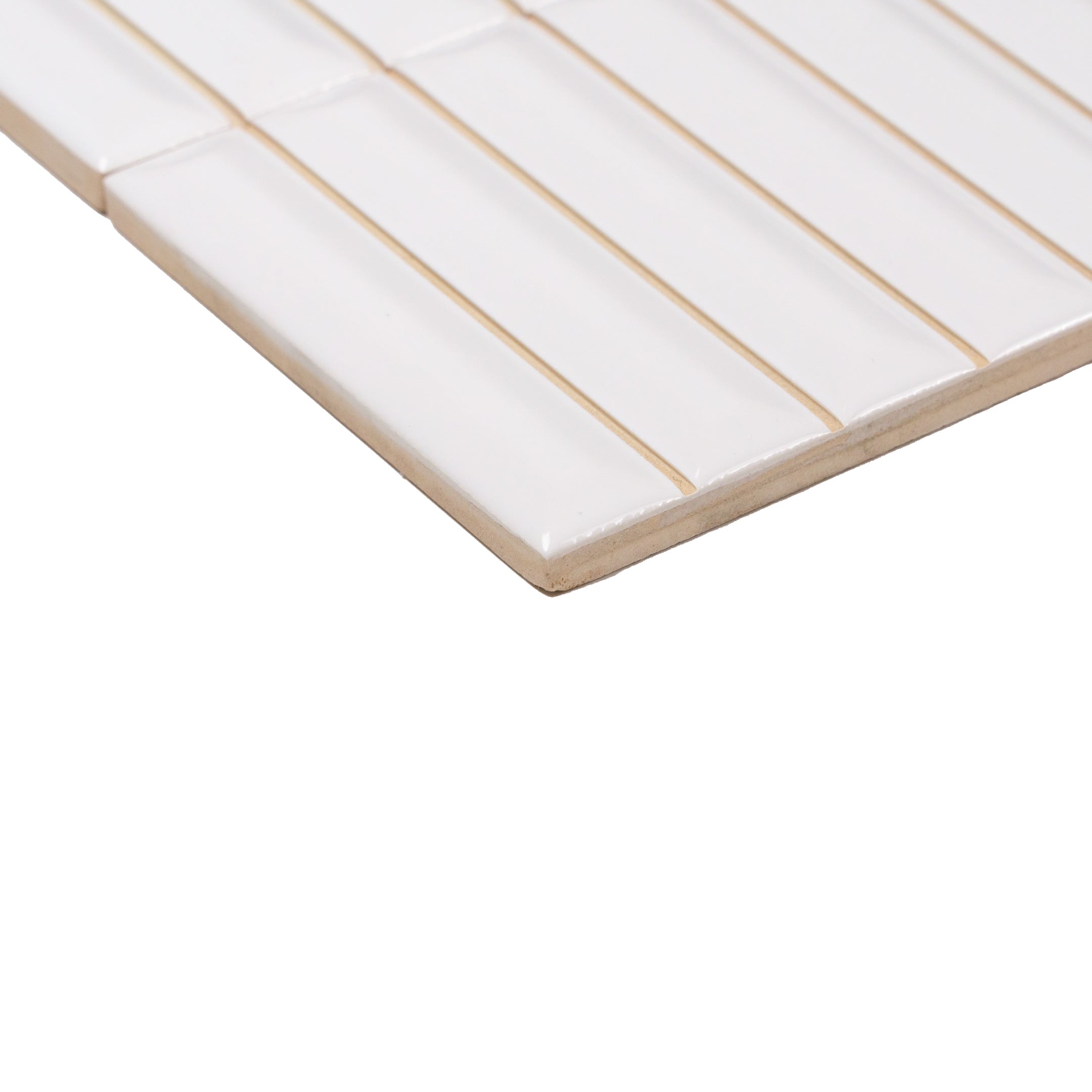 Hashira Curve Kit Kat Fluted Wall Tile - Decorative Ceramic Tiles for Kitchen Backsplash & Bathroom Accent Wall