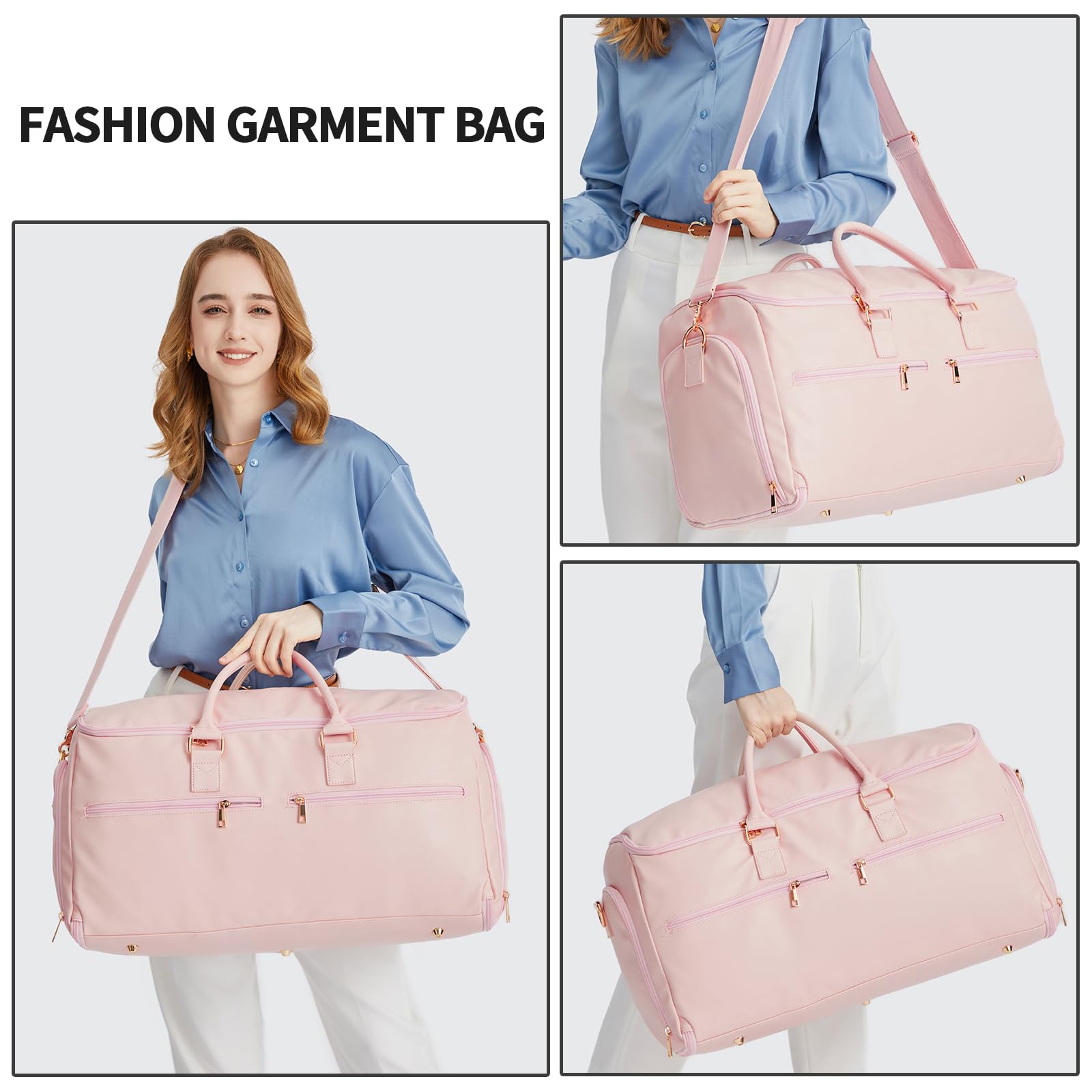 Convertible Carry On Garment Bag for Travel - 2 in 1 Hanging Suitcase & Business Travel Bag for Men & Women | Perfect for Airplane, Office & Formal Events