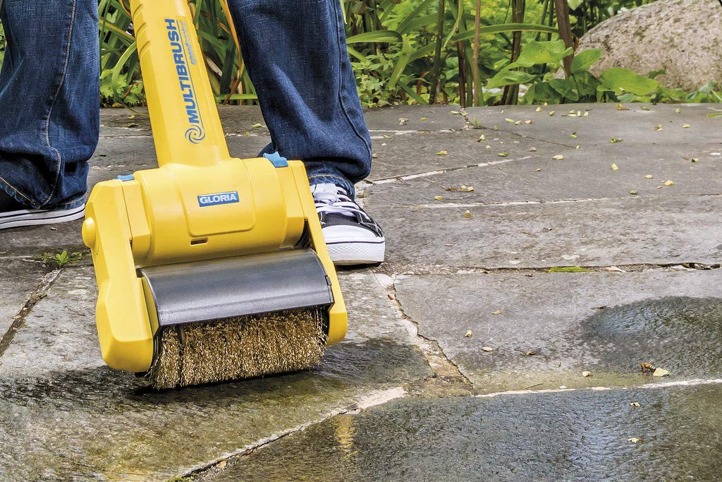 GLORIA PRO Wire Brush for Pavers & Stone Slabs | MultiBrush Cleaning Brush Accessory | Moss Remover & Patio Cleaner | Durable Brush for Joint & Surface Cleaning | Perfect for Driveway, Walkway & Outdoor Tile Maintenance