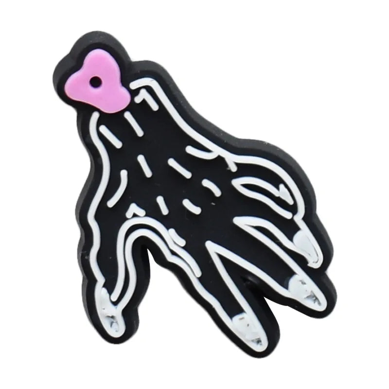 Pink Halloween Shoe Charms for Crocs - Cute Shoe Decorations for Kids & Adults - Perfect for Christmas Parties, Gifts & Costume Accessories