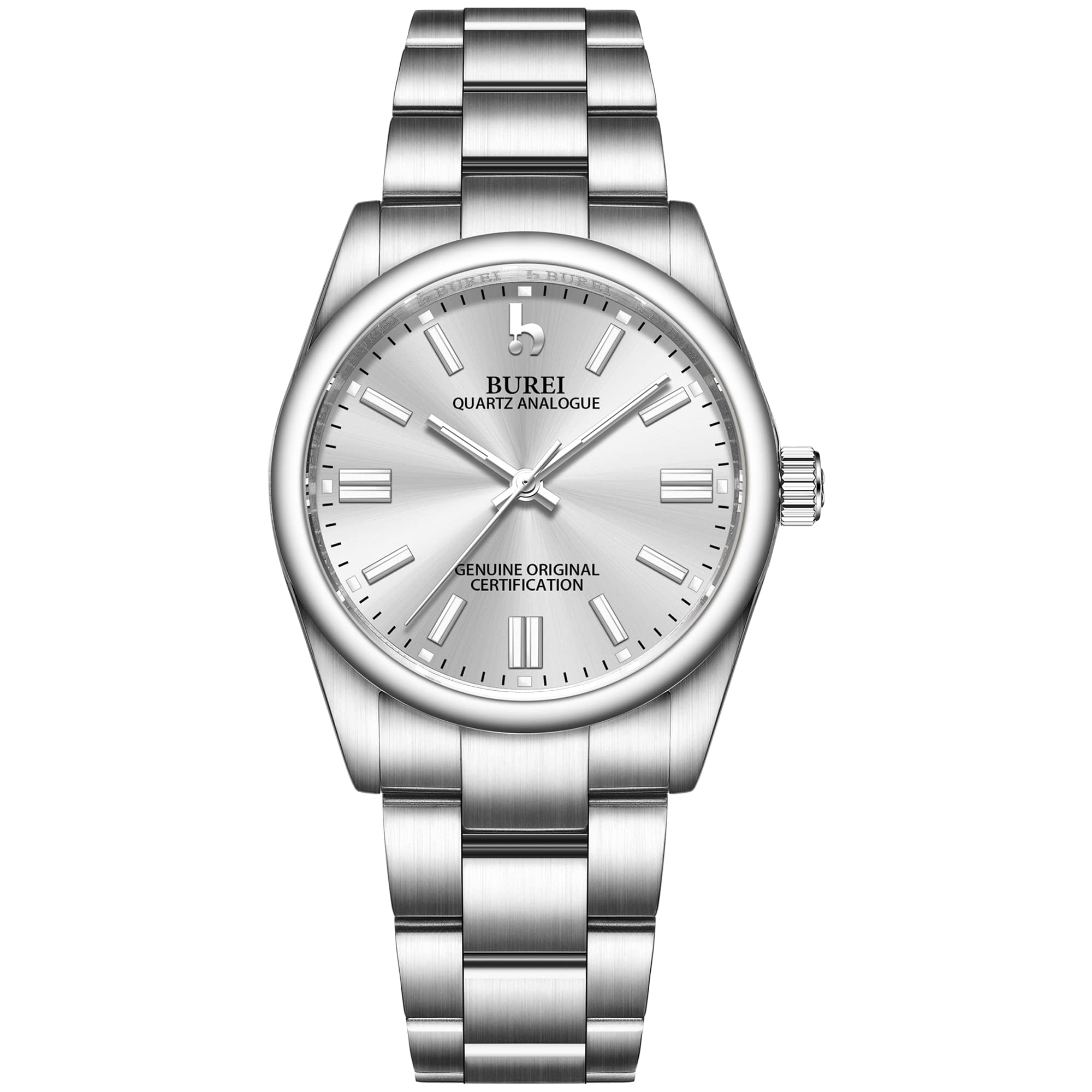 BUREI Women's Fashion Analog Quartz Stainless Steel Wristwatch - 36mm Business Dress Watch for Ladies | Perfect for Office, Formal Events & Everyday Wear