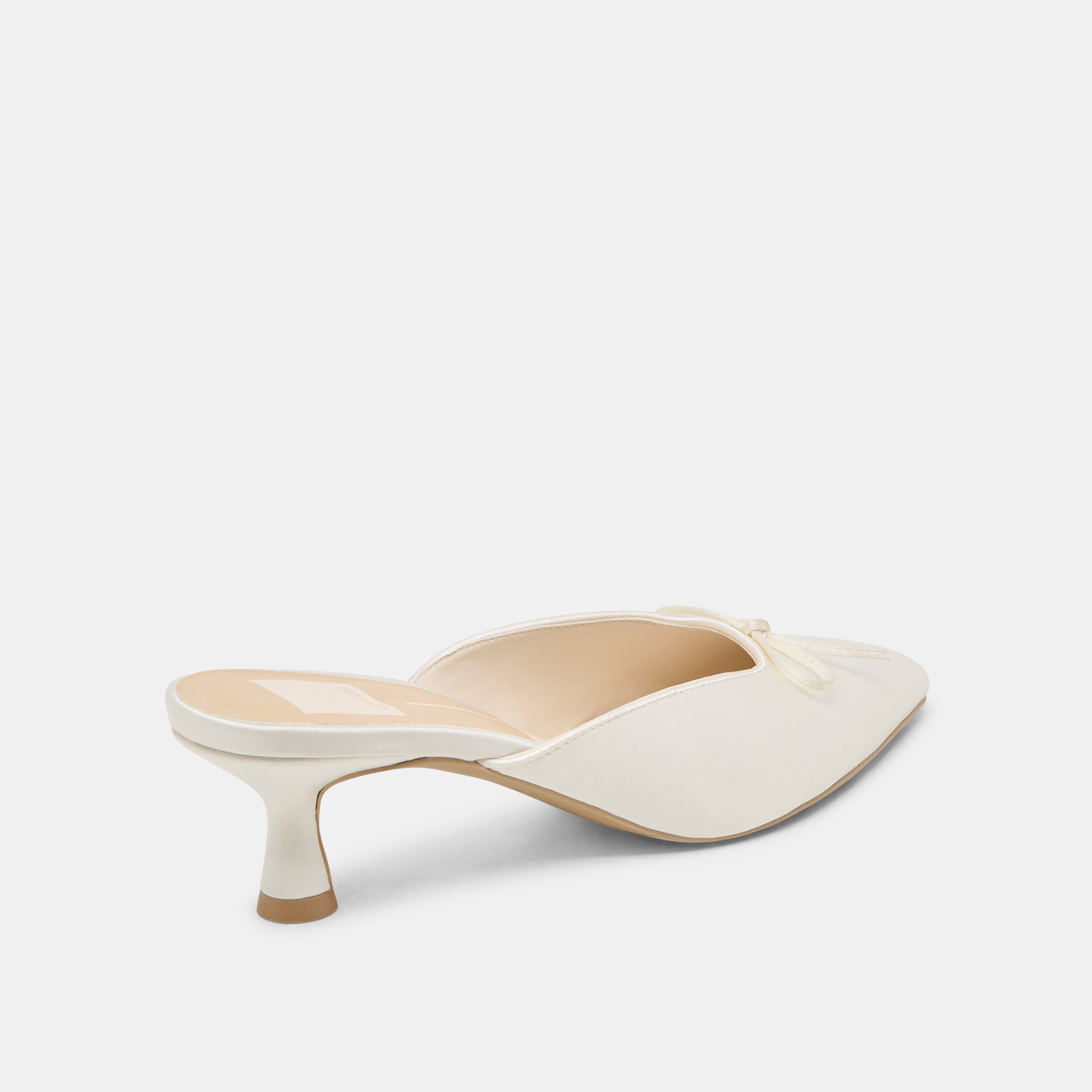 CLEO Women's Off-White Satin High Heels - Elegant Party Shoes for Weddings, Prom & Evening Events