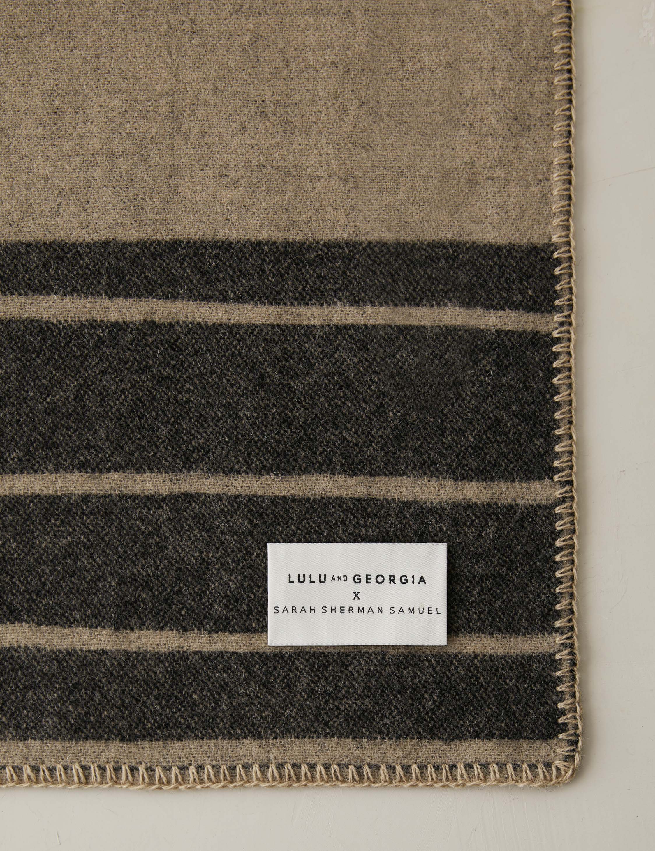 Reversible Checkered Wool Throw Blanket by Sarah Sherman Samuel - Cozy & Stylish for Sofa, Bed, or Home Decor