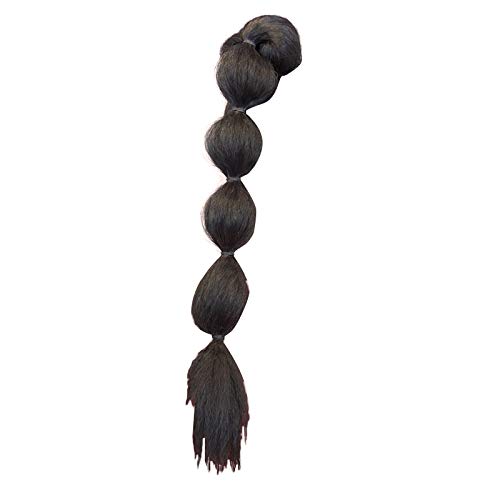 23-Inch Bubble Ponytail Hair Extensions - Heat Resistant Synthetic Hairpiece with Soft Towel Turban for Wet Hair | Perfect for Styling, Cosplay & Daily Hair Care