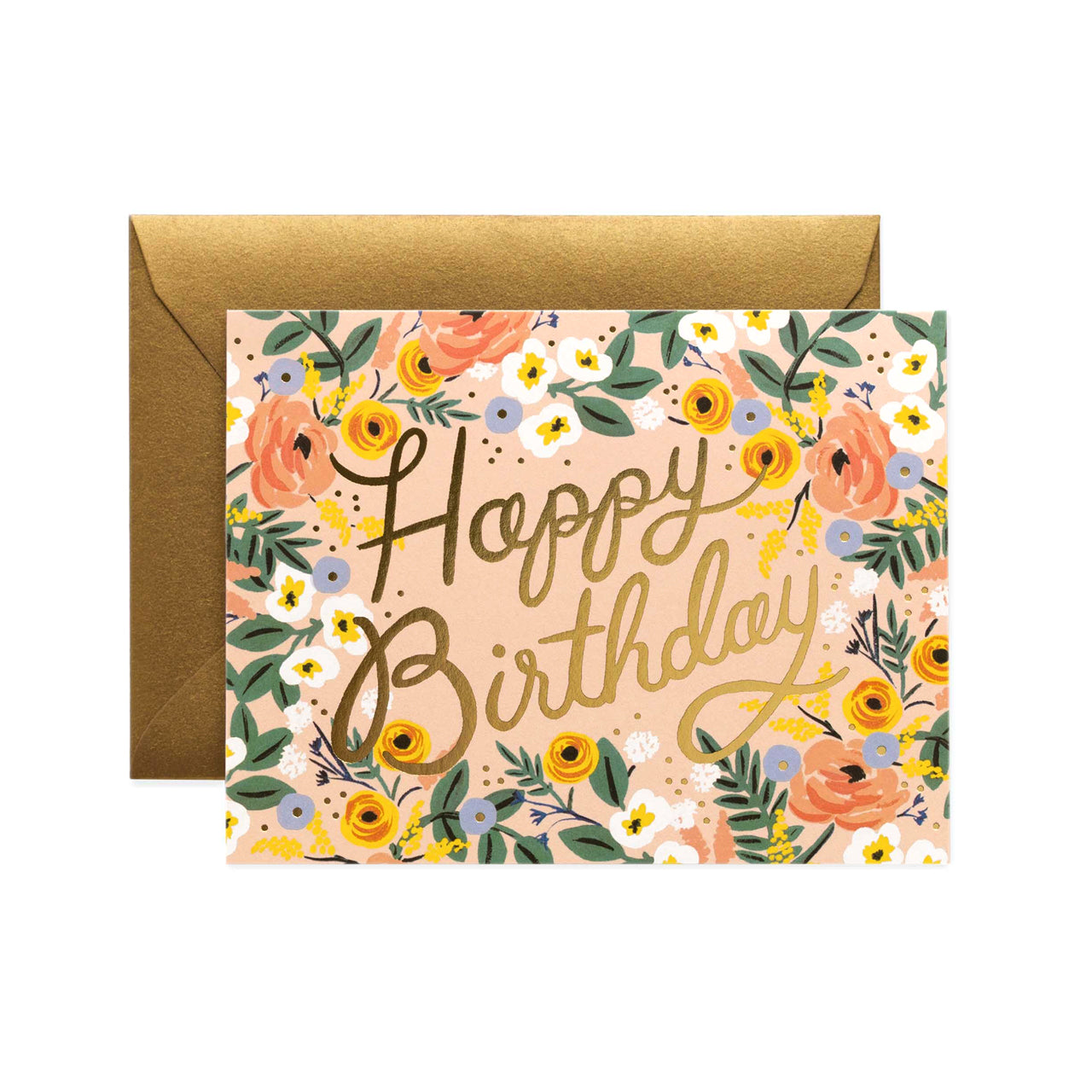 Rifle Paper Co Rose Birthday Greeting Card - Elegant Floral Design for Birthdays, Anniversaries & Special Occasions