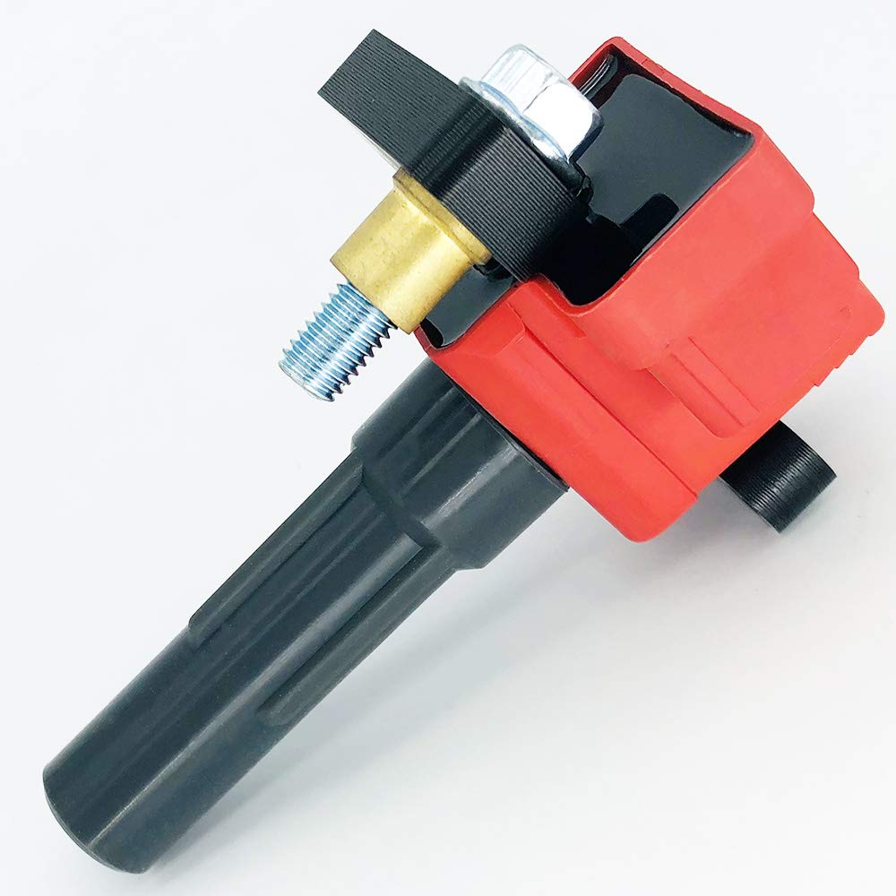 4-Pack Red High Voltage Ignition Coil Set Compatible with Subaru Forester, Impreza, Legacy, Outback, Tribeca 2.0L 2.5L 3.0L 3.6L (1998-2023) - Replaces OEM 22433-AA451 FK0055 FK0334 UF287 UF480 - Improves Engine Performance & Fuel Efficiency