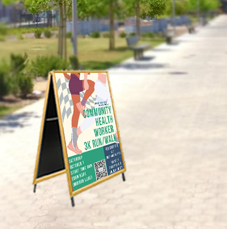 24x24 A-Frame Wooden Sign Holder with 1 1/4