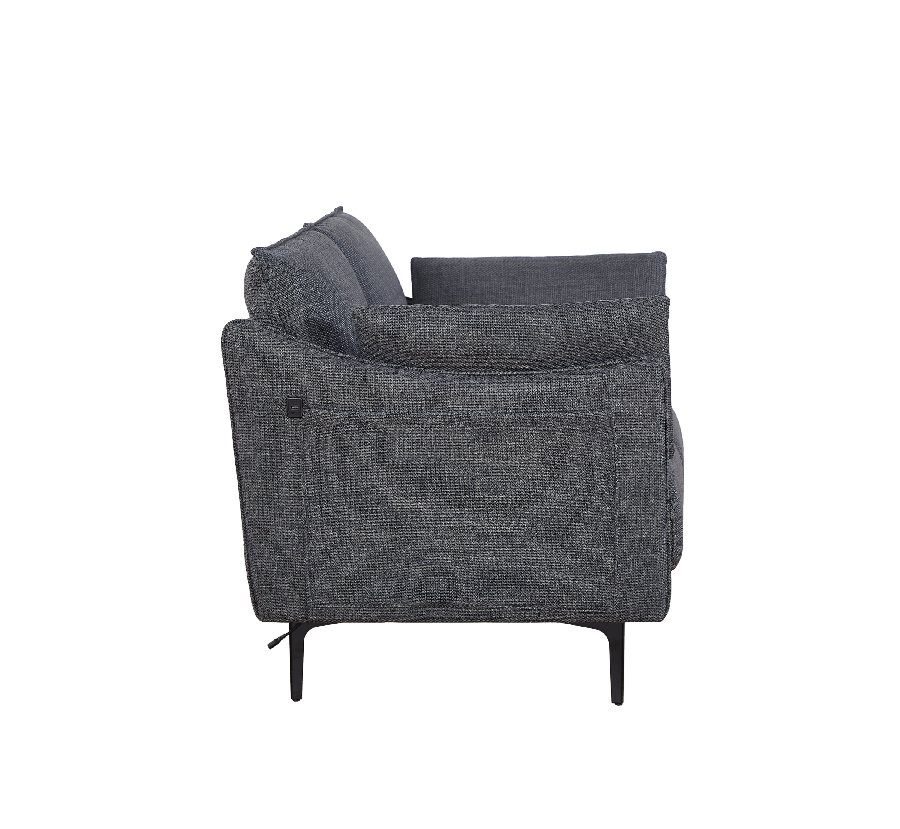 2-Seater Sofa with 2 Pillows & Metal Legs - Modern Loveseat for Living Room, Bedroom, Office - Perfect for Small Spaces, Apartments & Cozy Home Decor