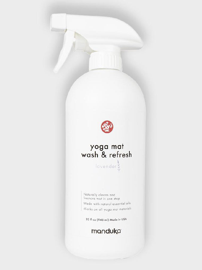 Manduka Yoga Mat Cleaner & Refresher - 32oz (946ml) - Eco-Friendly Yoga Mat Spray for Deep Cleaning & Odor Removal - Perfect for Home, Studio & Travel Use
