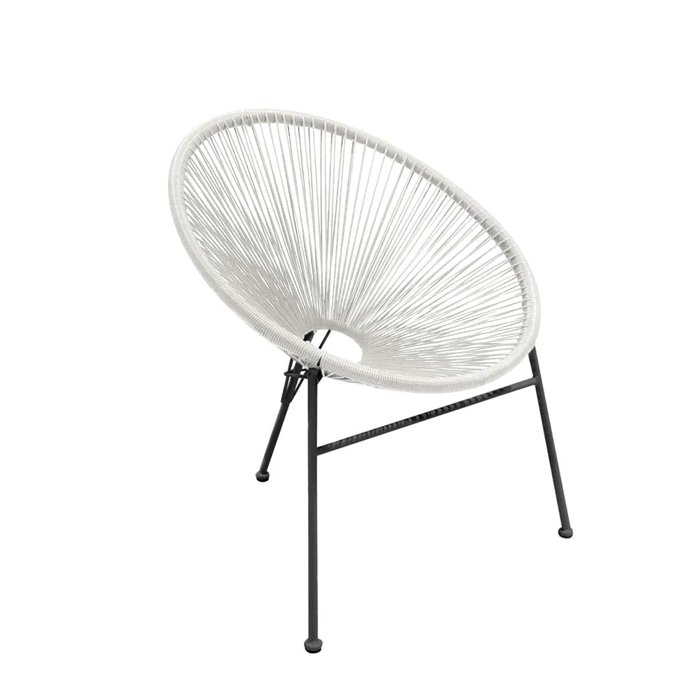 Acapulco Lounge Chair - Modern Woven Rope Outdoor Patio Furniture - Perfect for Poolside, Garden, and Beach Relaxation