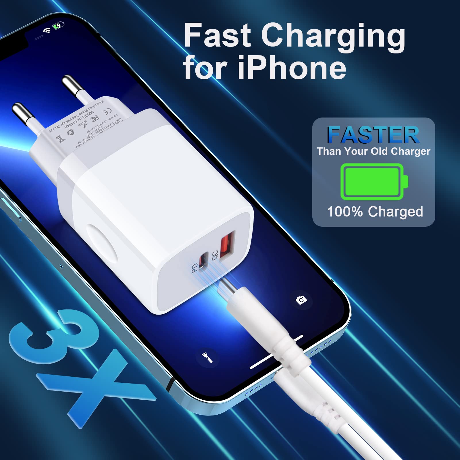 European Travel Plug Adapter 2-Pack - Dual USB C Port International Power Adapter for Europe, UK, Asia - Compatible with iPhone 16/15/14/13/12/11 Pro Max, iPad, Samsung Galaxy S24/A15, Pixel 9 - Perfect for Hotels, Airports & Worldwide Travel Charging