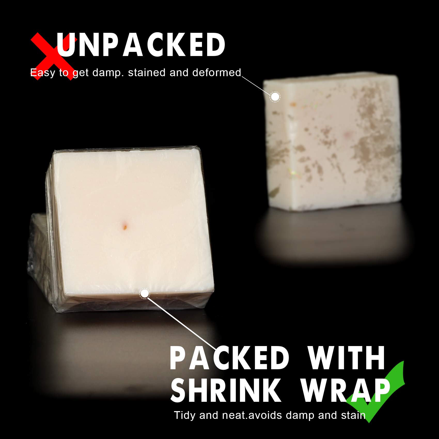 500Pcs 4x6 Inch Clear PVC Heat Shrink Wrap Bags for Soap & Bath Bombs - Perfect for Handmade Soap Packaging, Bath Bomb Wrapping, and Small Gift Packaging