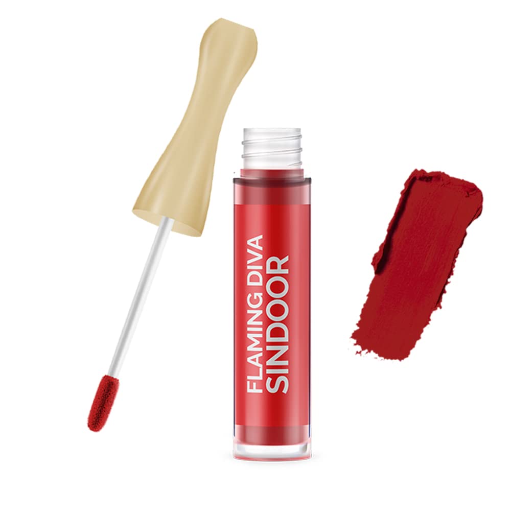 BEAUTYRELAY LONDON 100% Natural Long Lasting Smudge Proof Waterproof Sindoor - Red & Maroon Shade Face 2 Face Flaming Diva, 5g | Perfect for Weddings, Festivals & Traditional Makeup Looks