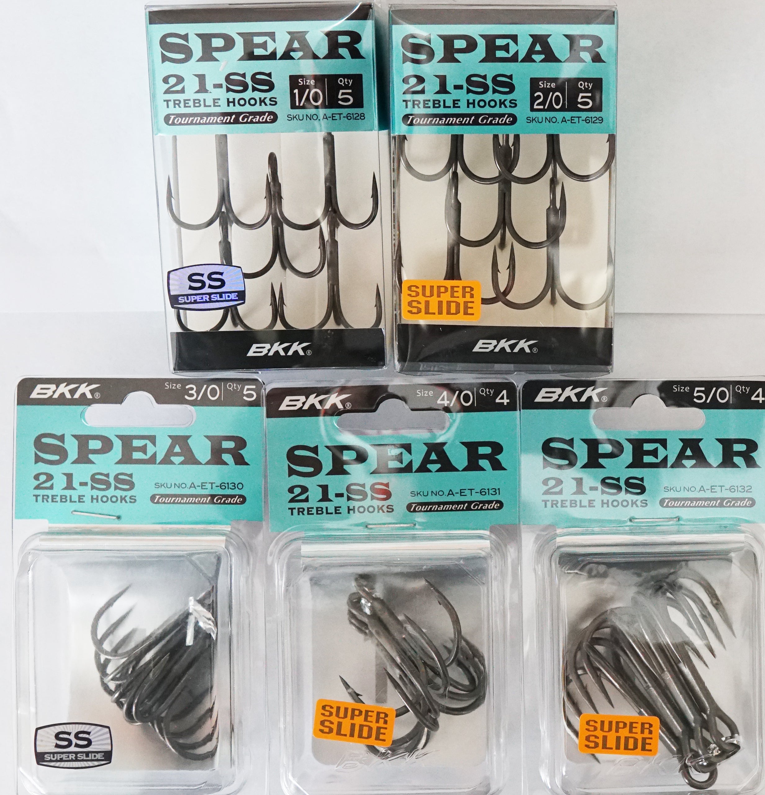BKK Spear 21 Stainless Steel Fishing Hooks - Sharp & Durable Saltwater Freshwater Hooks for Bass Trout Salmon Fishing