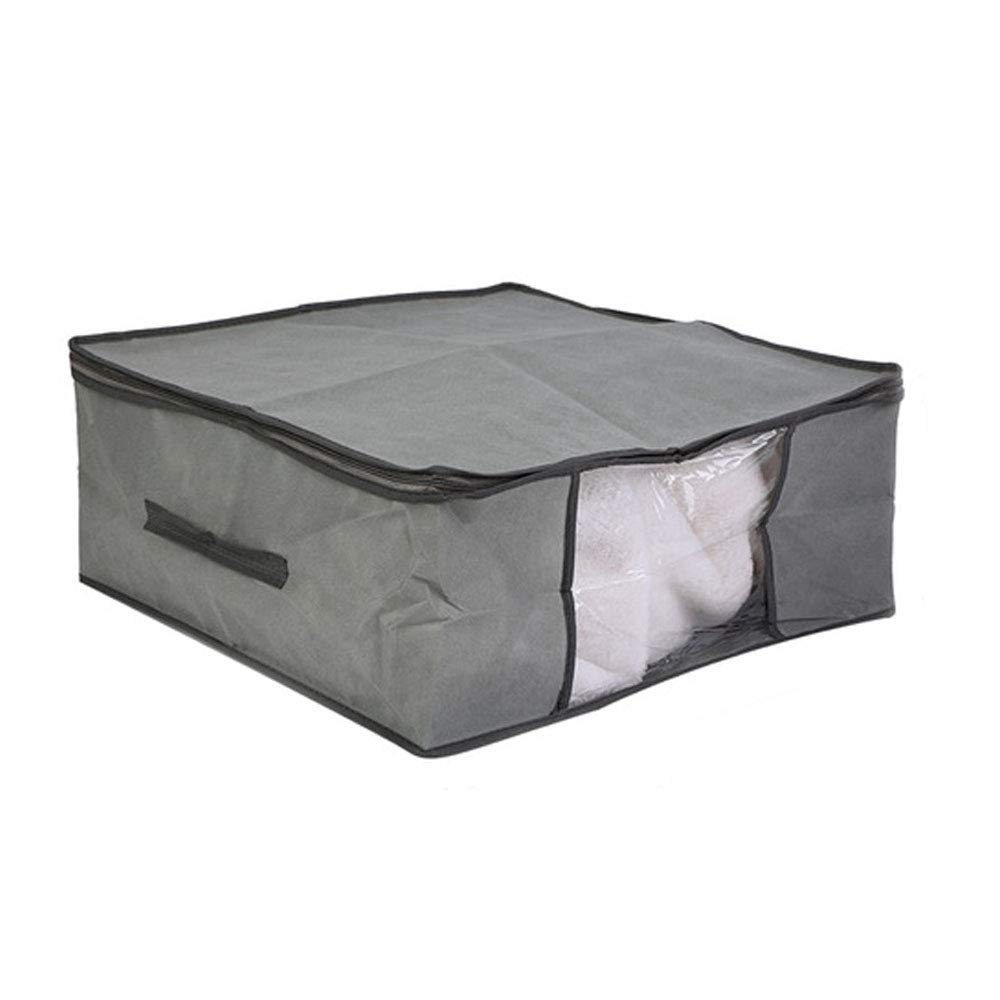 Foldable Storage Box for Clothes & Quilts - Breathable Non-Woven Fabric with Zipper, Moisture-Proof Organizer for Laundry, Bedding & Seasonal Storage (Home, Dorm, Travel Use)