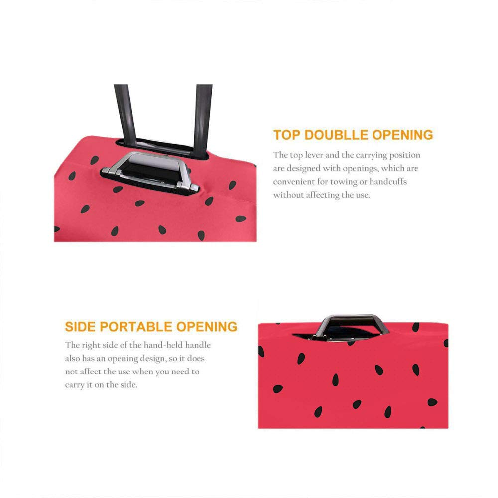 Watermelon Print Luggage Cover - Black Seed Polka Dot Design for 18-20 Inch Suitcases | Summer Travel Accessory | Perfect for Vacations, Beach Trips & Airplane Travel