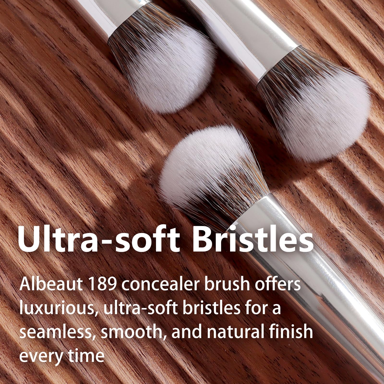 Angled Concealer Brush for Brightening & Under Eye Blending - Soft Kitten Paw Makeup Brush (189) - Perfect for Flawless Base, Contouring & Professional Makeup Application