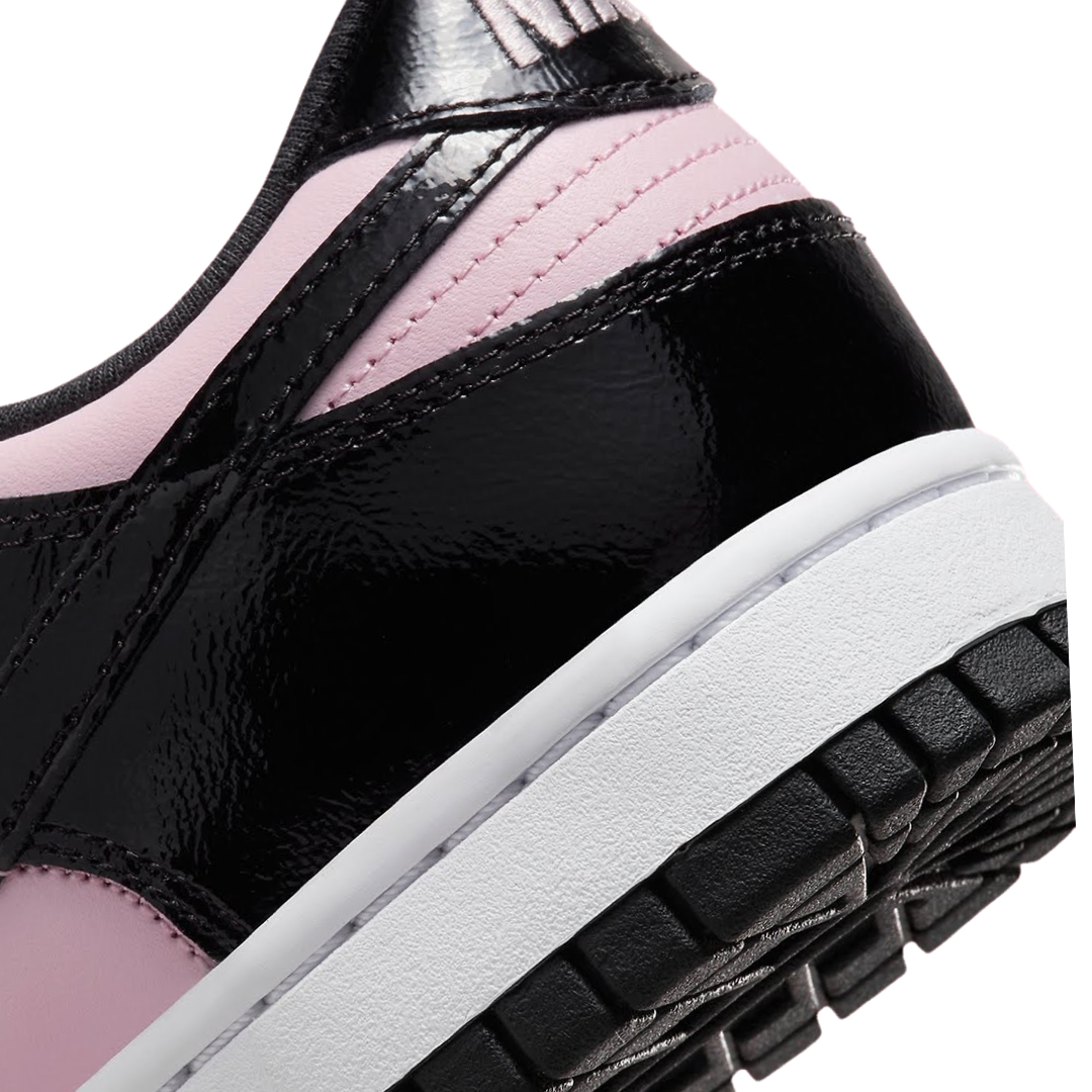 Nike Women's Dunk Low Sneakers - Pink Foam, Black & White Retro Basketball Shoes for Women | Casual Streetwear & Gym Workout Fashion