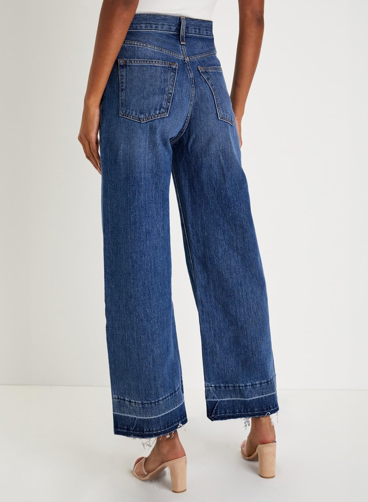 Stylish Women's High Waisted Wide Leg Jeans - Trendy Straight Leg Denim Pants for Casual & Office Wear | Comfortable Stretch Zimbaplatinum Fabric | Perfect for Everyday Outfits & Date Nights