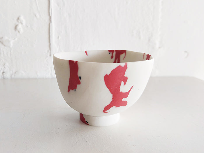 Handmade Neriage Small Guinomi Sake Cup - Traditional Japanese Ceramic Drinking Cup for Sake, Tea or Whiskey - Perfect for Home Dining, Gift Giving & Japanese Cultural Experience