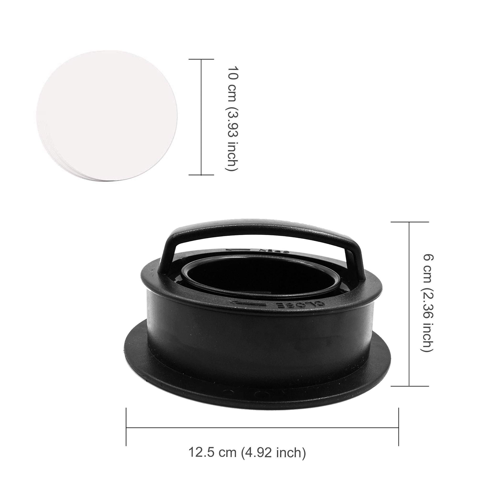 TCAIRG Hamburger Press Patty Maker - Stainless Steel Burger Mold for Stuffed Burgers, Sliders & Beef Patties (3 Sizes) with 100 Wax Papers - Perfect for BBQ, Home Cooking & Restaurant Use