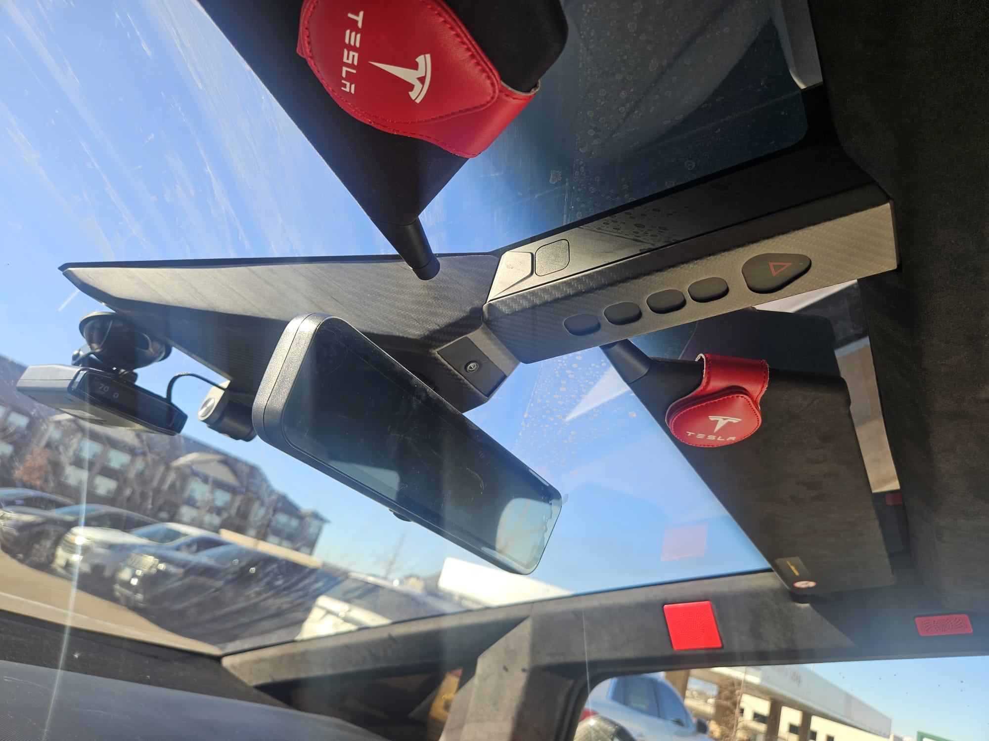 Premium Real Carbon Fiber Rearview Mirror Cover for Tesla Cybertruck - Enhanced Camera Viewing Area | Durable & Stylish Accessory for Off-Road Adventures & Urban Driving