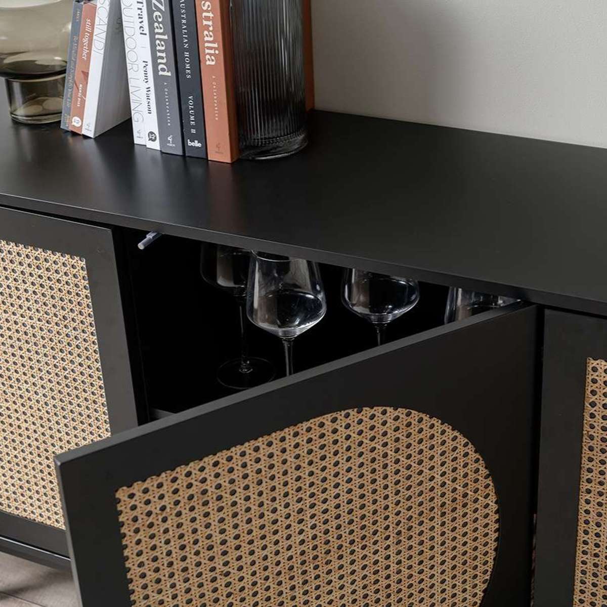 Claremont Buffet - Elegant Black Dining Buffet for Formal Dining Rooms & Entertaining | Stylish Storage Solution