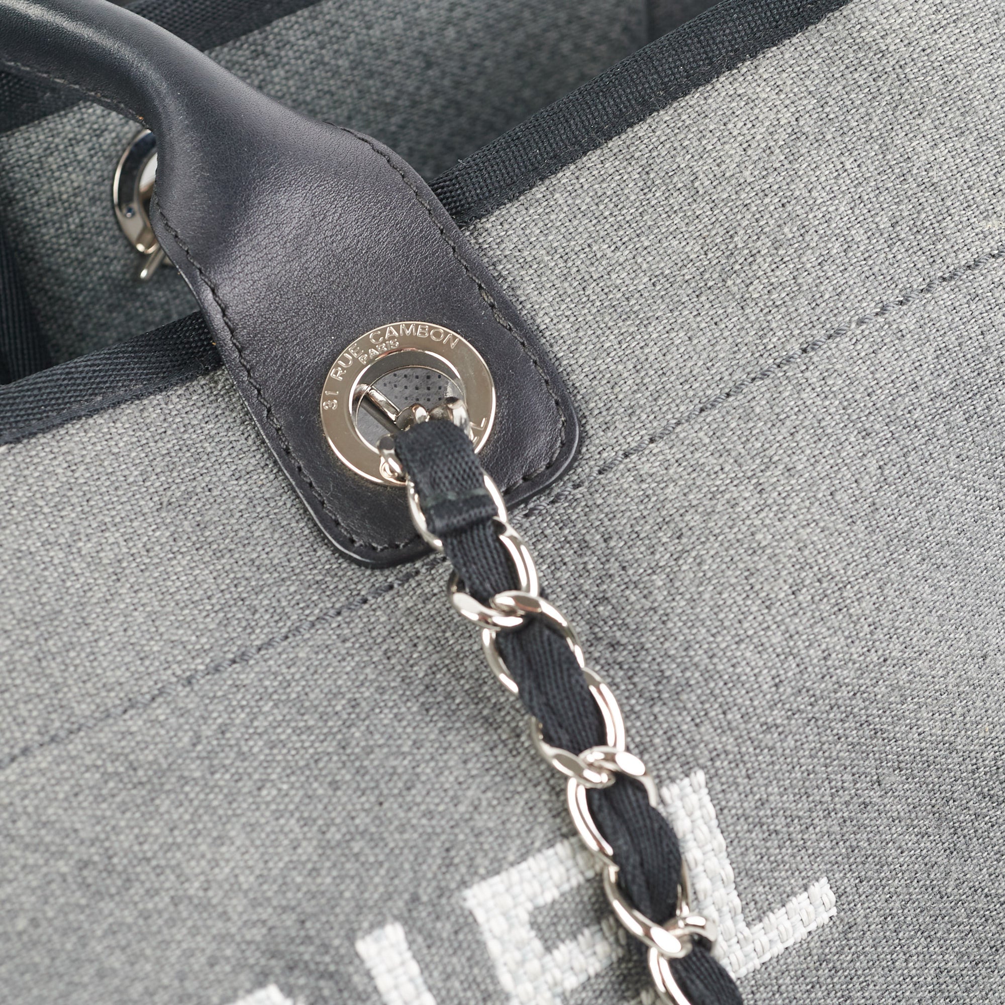 Chanel Medium Deauville Tote Bag in Grey - Luxury Designer Handbag for Women, Perfect for Work, Travel & Everyday Use