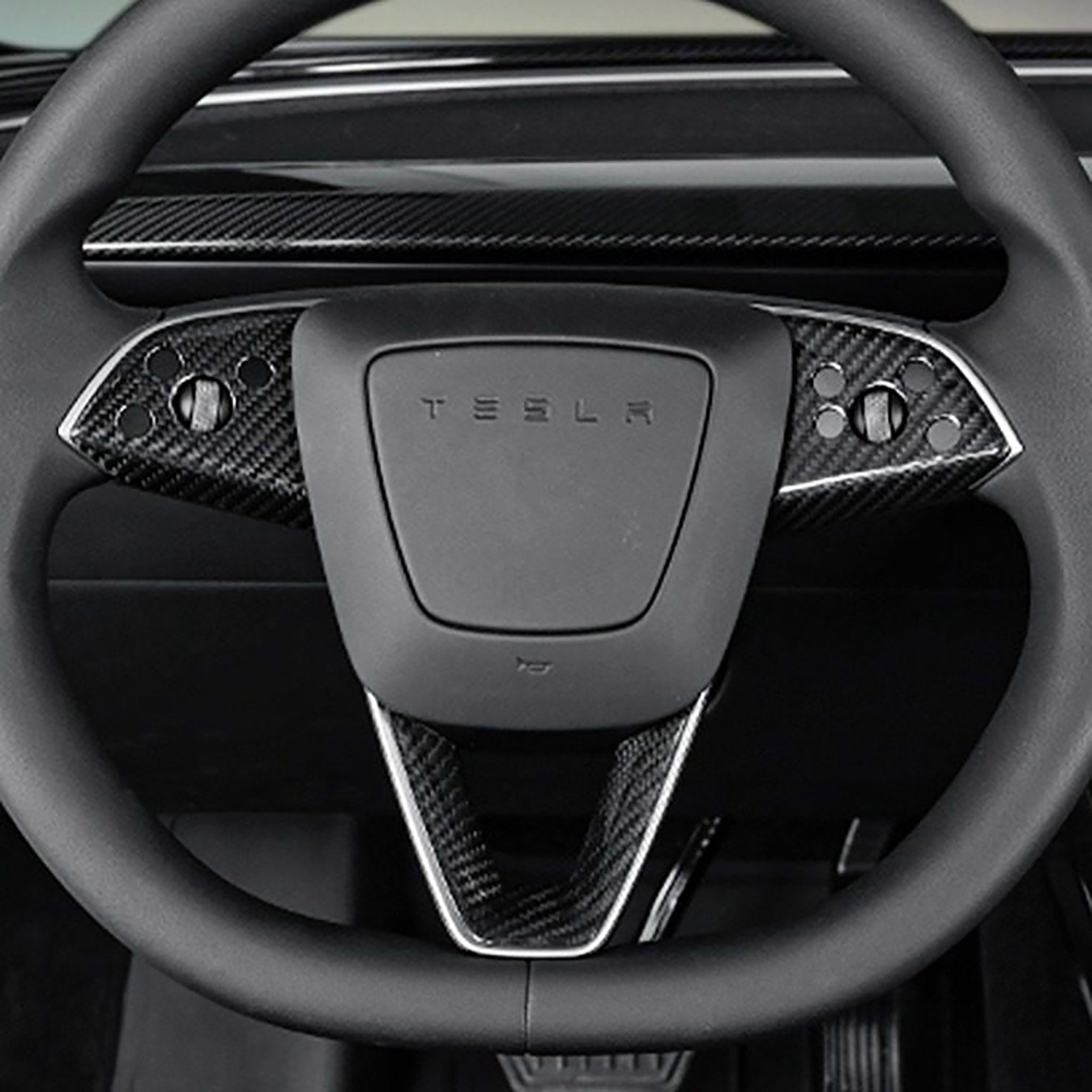 Premium Real Carbon Fiber Steering Wheel Trim for Tesla Model 3 Highland 2024+ | Upgrade Interior | Enhanced Grip & Style | Perfect for Daily Driving & Car Enthusiasts