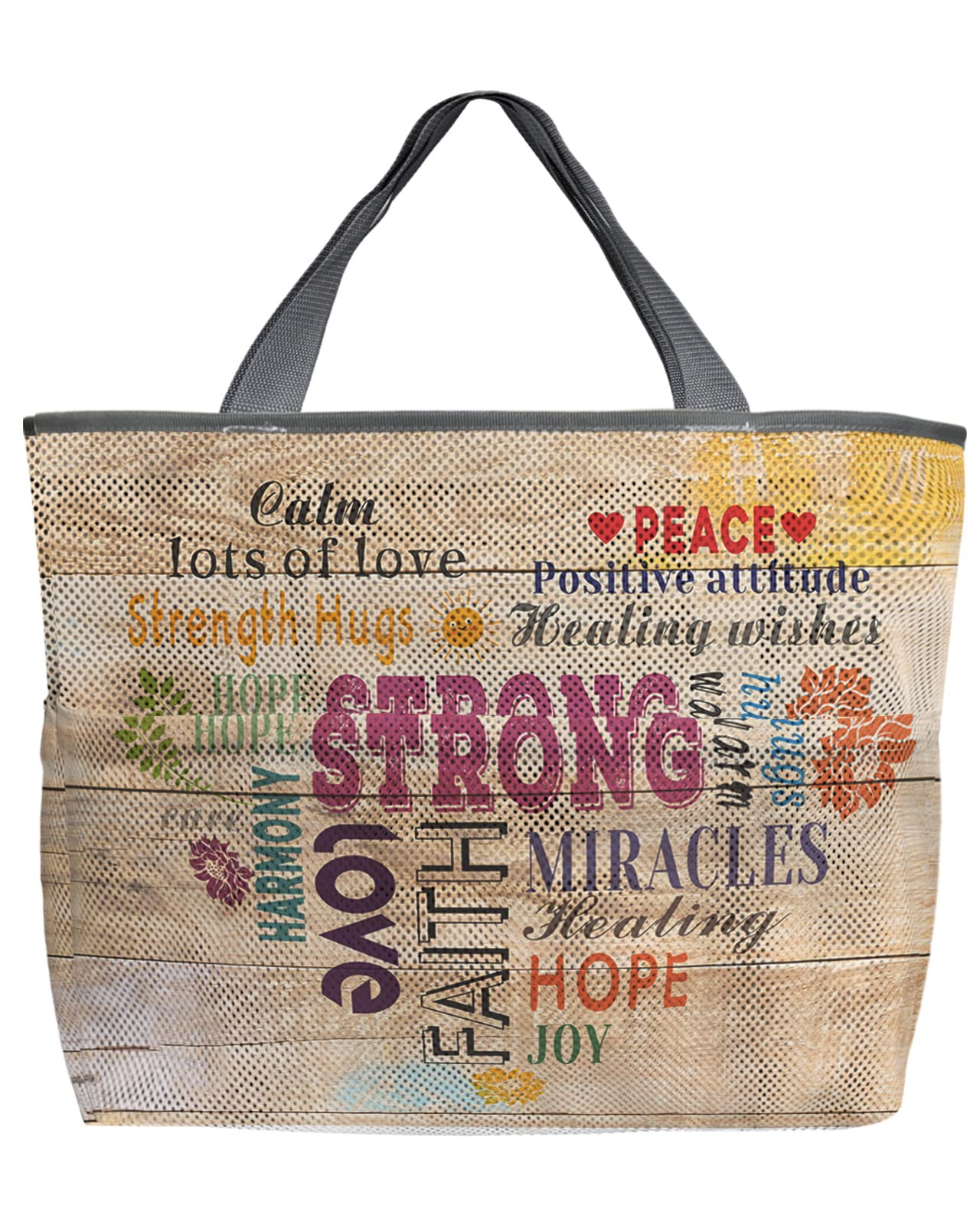 Large 60L Mesh Beach Tote Bag with Pockets - Quick Dry, Foldable & Lightweight Swim Bag (24