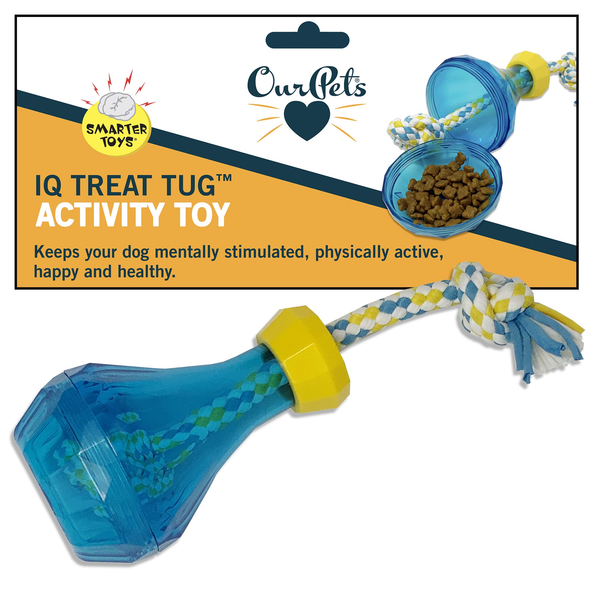 Interactive IQ Treat Tug & Puzzle Rope Toy for Dogs - Mental Stimulation & Training Aid - Includes Treat Dispenser for Small Dogs (6