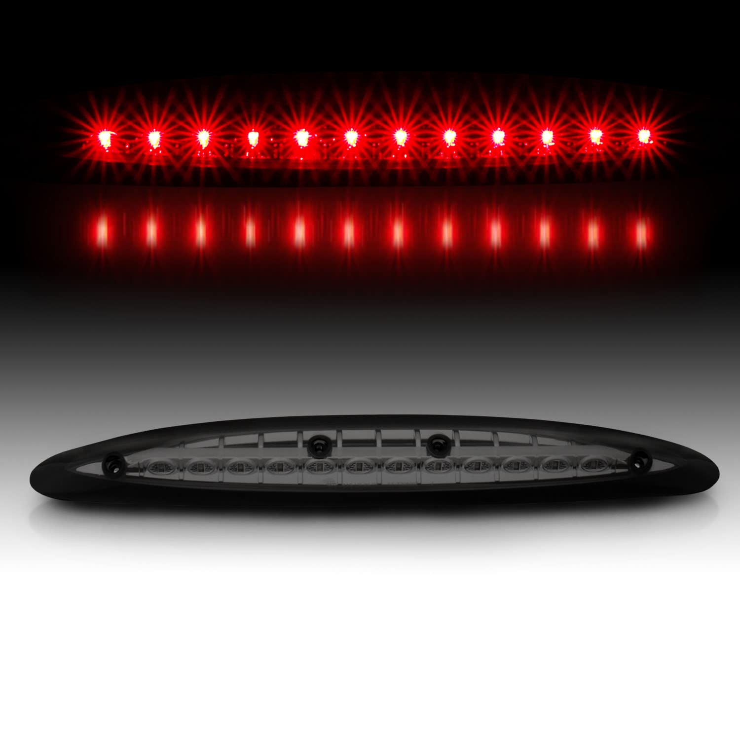 AmeriLite Smoke LED High Mount Third Brake Light for Ford Expedition - Durable Replacement Stop Light for Enhanced Safety & Night Visibility (Perfect for Off-Roading, Camping & Towing)