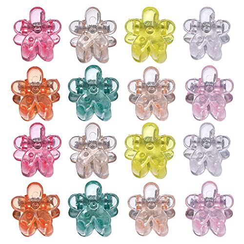 Licogel 16PCS Mini Flower Hair Clips - Small Decorative Hair Claw Clips for Girls, Fashionable Hair Jaw Clips, Cute Hairpins for Women - Perfect for School, Parties, and Everyday Hairstyles