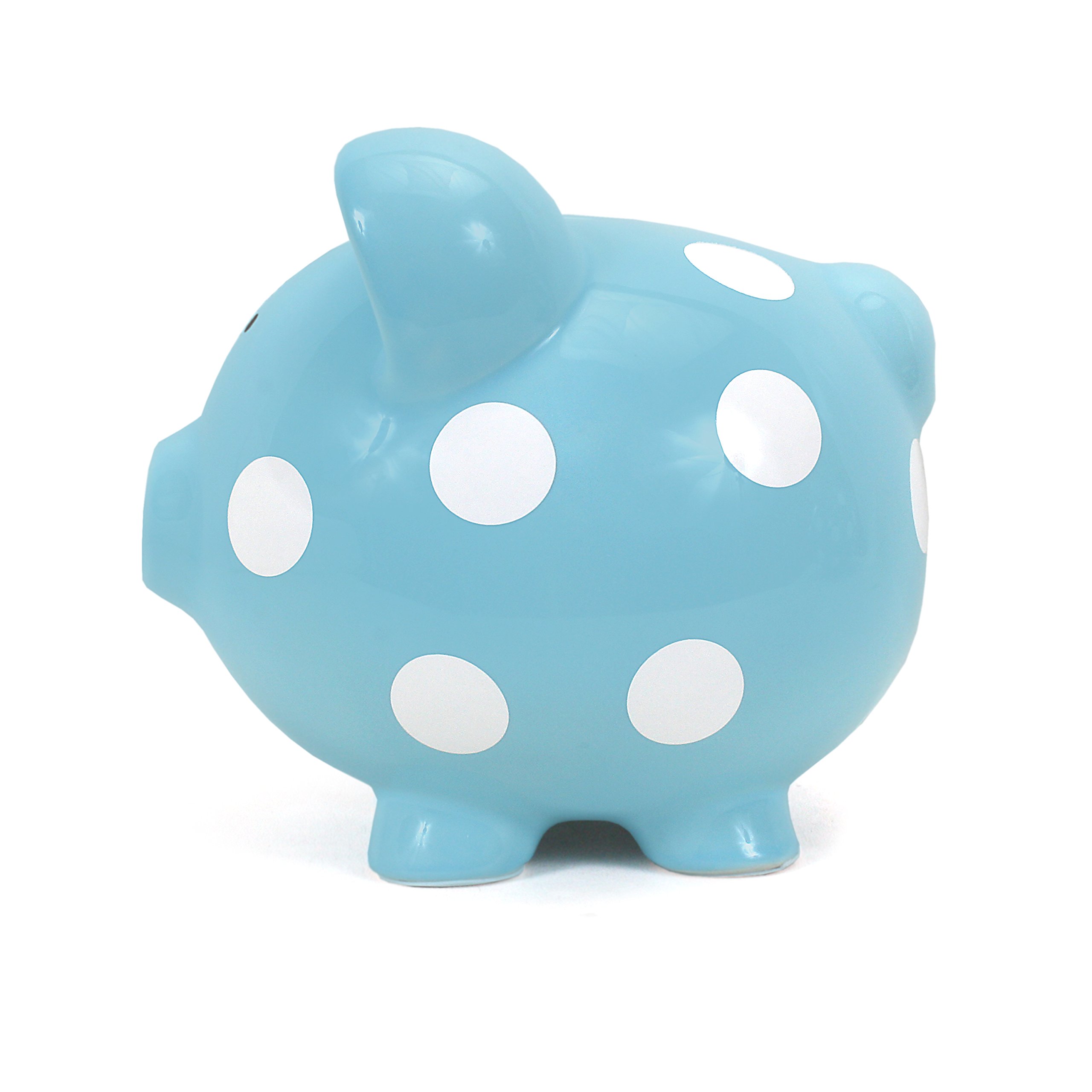 Child to Cherish Ceramic Polka Dot Piggy Bank - Blue | Kids Money Saving Bank | Perfect Gift for Birthday, Christmas & Financial Education