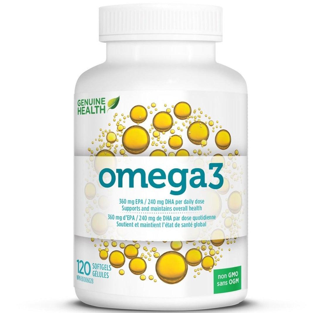 Genuine Health Omega-3 Fish Oil 120 Softgels - High EPA & DHA for Heart, Brain & Joint Health - Supports Immune System & Energy Boost