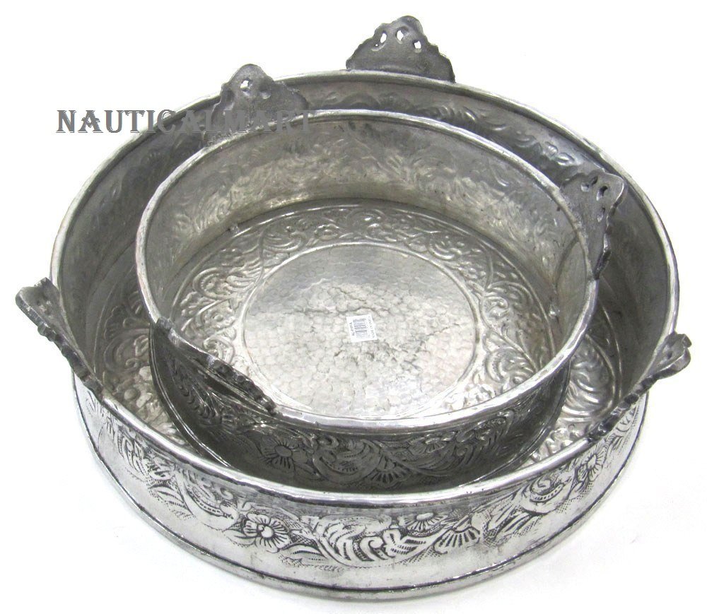 Premium Aluminum Cake Stand Set of 2 - Elegant Dessert Display for Wedding, Birthday & Party Decor - Rustproof & Durable by Nauticalmart - Perfect for Cupcakes, Macarons & Pastry Presentation