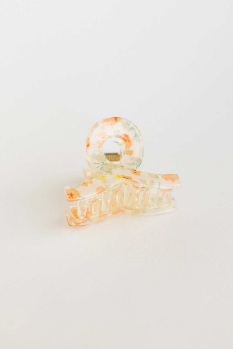 Peach Floral Hair Claw Clip - Elegant Hair Accessory for Women, Perfect for Parties, Weddings & Everyday Styling