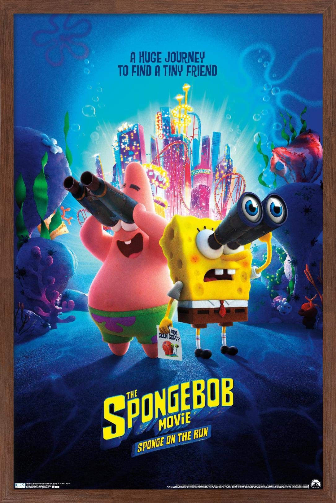 Trends International The SpongeBob Movie: Sponge On The Run - Premium Mahogany Framed Wall Poster 14.725