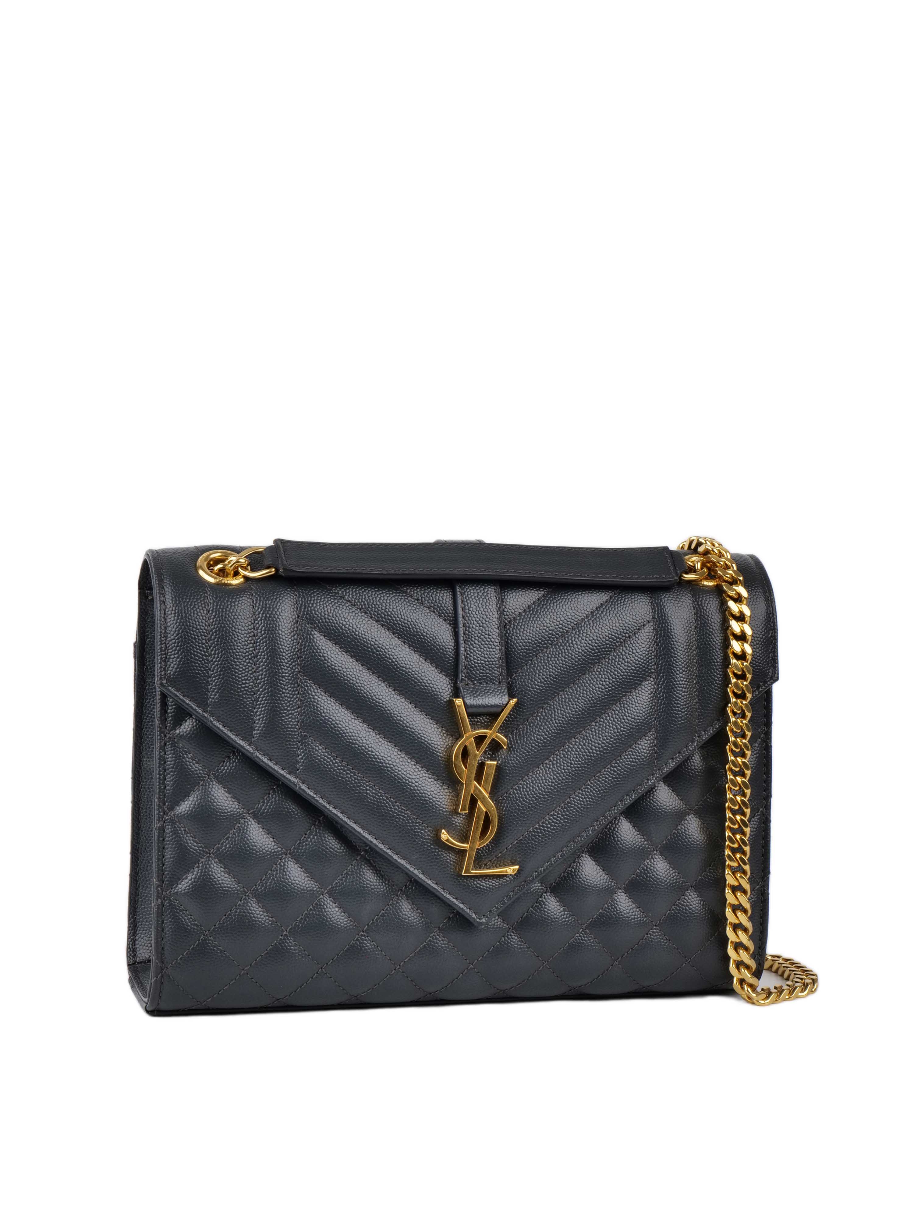 Saint Laurent Medium Cassandra Envelope Bag in Gray - Luxury Crossbody Handbag for Women, Perfect for Work, Date Night & Travel Accessories