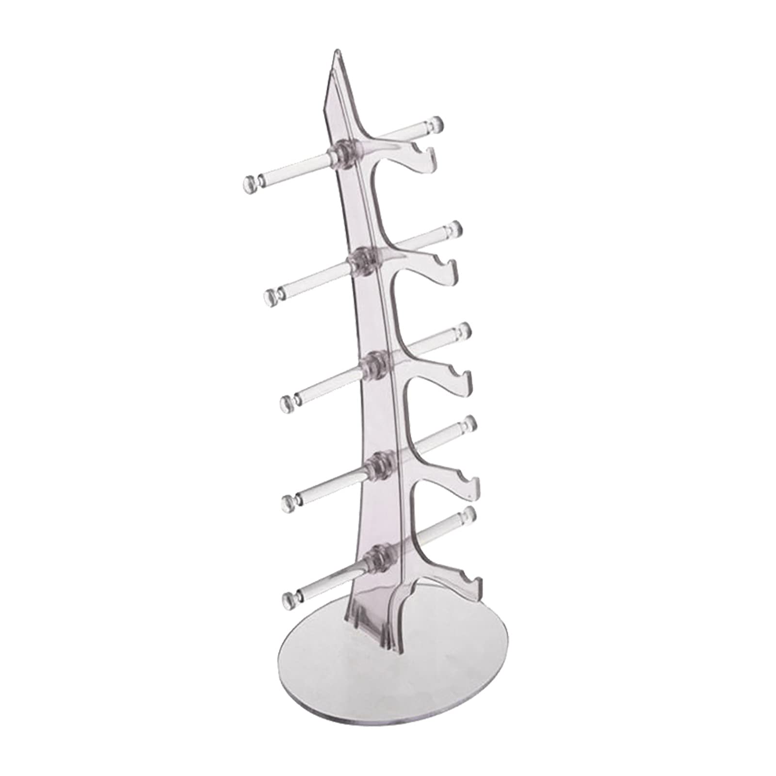 5-Tier Sunglasses Display Stand with Mirror - Eyeglass Organizer Holder for Jewelry & Accessories Storage - Perfect for Retail Stores, Home Vanity & Travel Organization