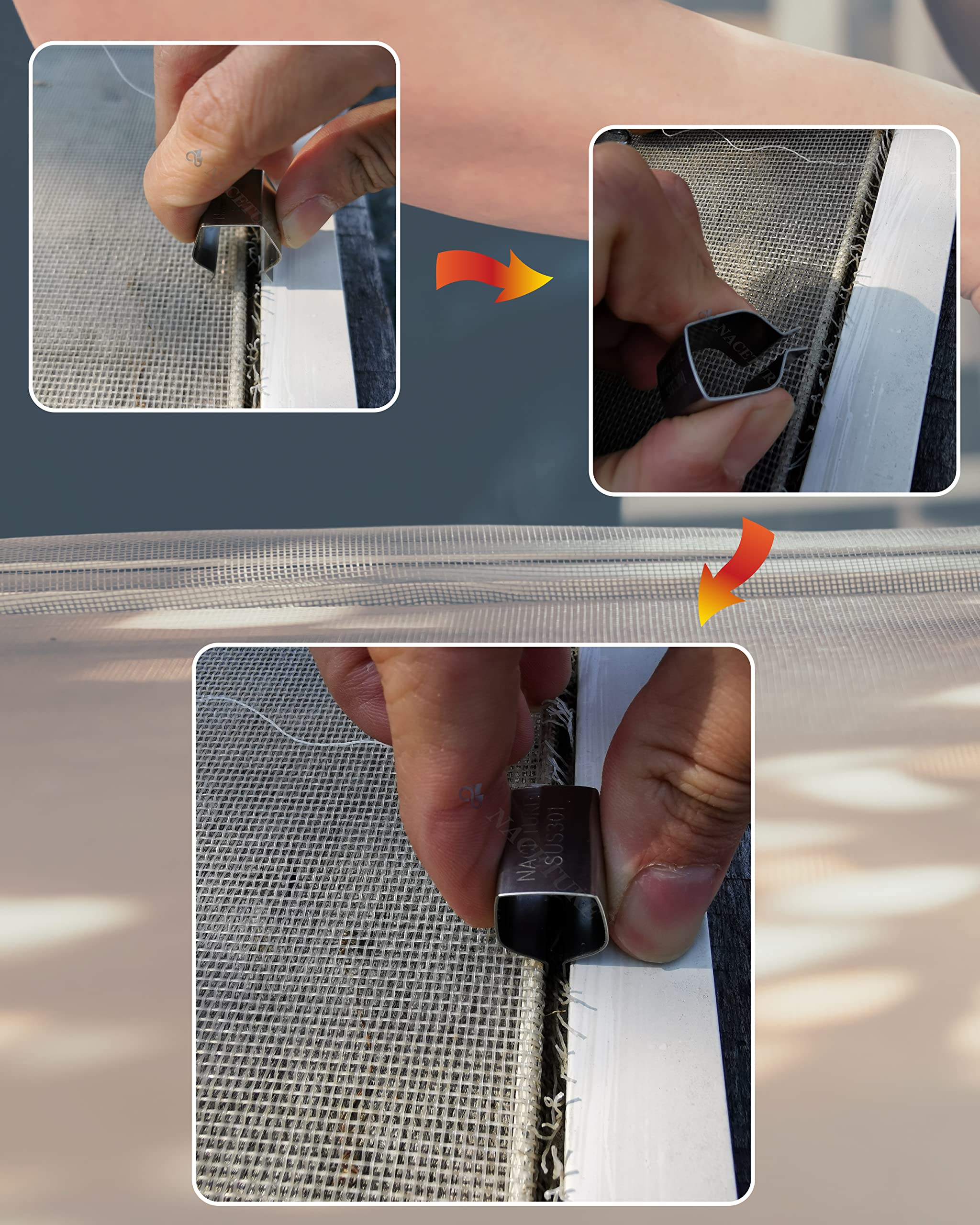 10 Pack Screen Door Installer Clips - Heavy Duty Screen Retainer Clips for Rescreening Windows & Doors | Perfect for Patio, Garage, and Home Screen Repair | Easy Installation & Secure Fit