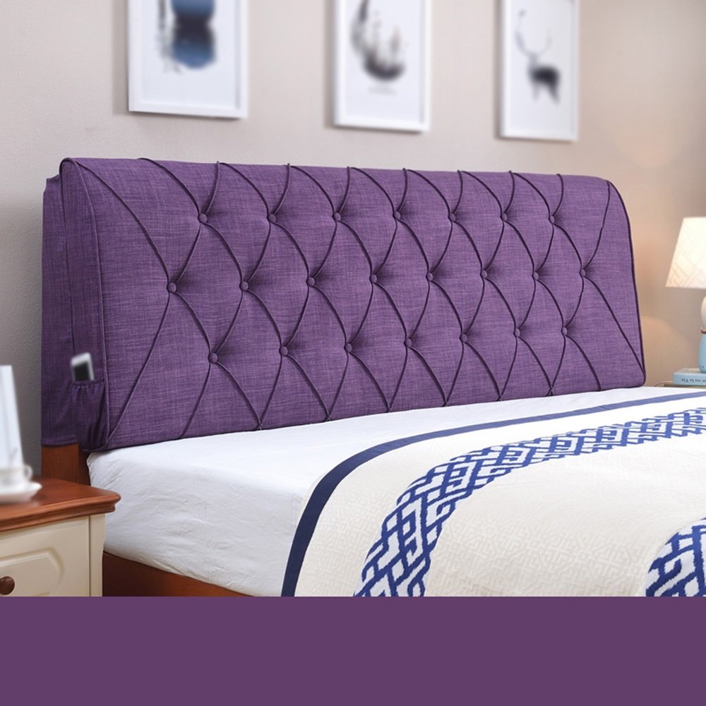 Large Comfortable Cotton Cushion Backrest - Soft Fabric Bedside Pillow & Double Bed Headrest for Relaxing, Reading & Sleeping