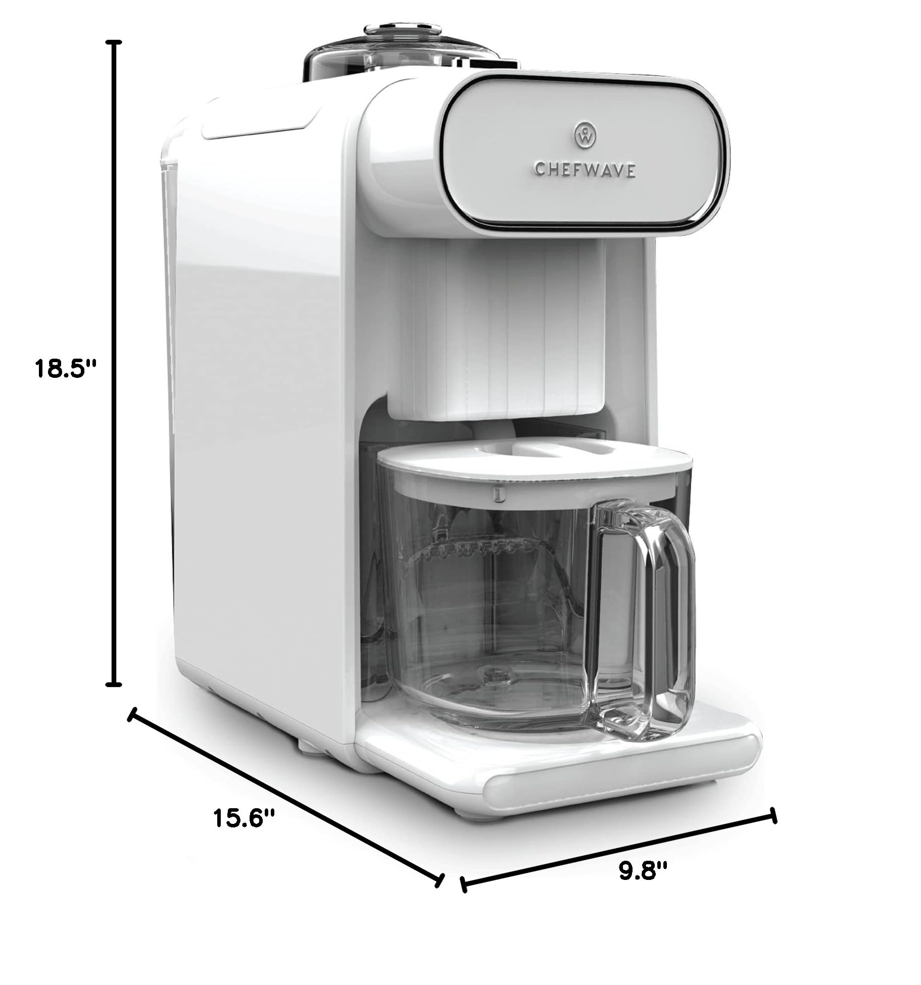 ChefWave Non-Dairy Milk Maker Machine - 6 Plant-Based Programs, Auto Clean, Quiet Operation for Almond, Soy, Oat Milk - Perfect for Vegan, Keto, Paleo Diets & Healthy Home Cooking