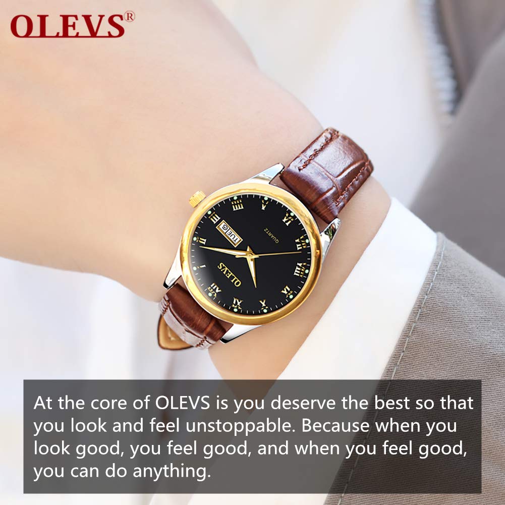 OLEVS Classic Women's Analog Quartz Watch - Stainless Steel Waterproof Roman Numeral Date Wristwatch for Business, Casual & Outdoor Activities
