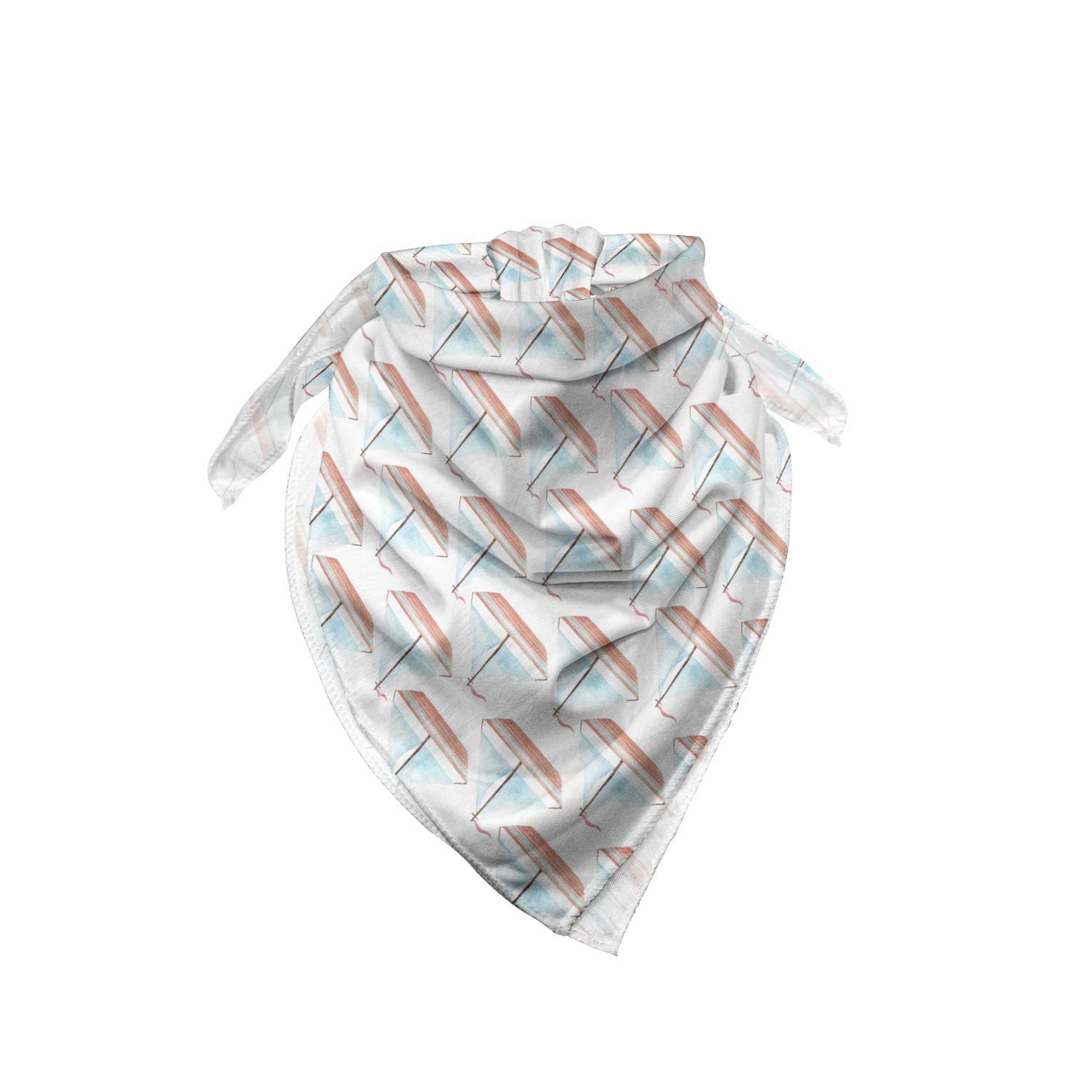 Ambesonne Sailboat Unisex Bandana - Cartoon Sailboat Design in Burnt Sienna & Pale Blue | Perfect for Outdoor Activities, Beach Trips & Summer Fashion Accessories