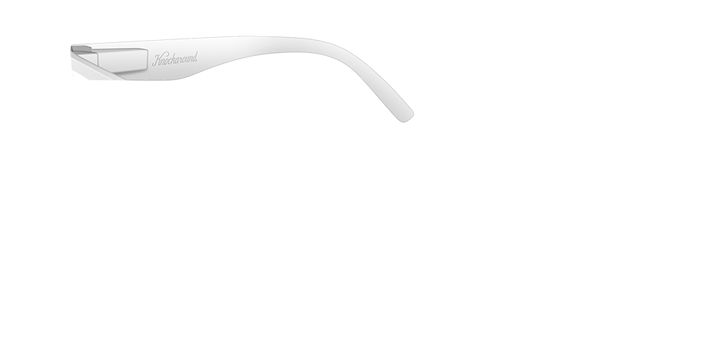 Knockaround Torrey Pines Custom Arm Sunglasses - Matte White Frame & UV Protection - Perfect for Outdoor Sports, Beach, and Driving